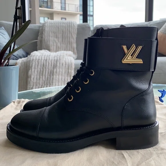 Louis Vuitton Combat Boots Sz 36.5 - Picture 2 of 5